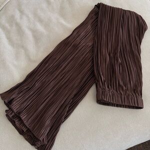 Showpo Chocolate Brown Pleated Pants